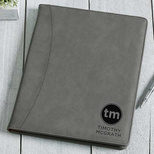 Modern Initials Personalized Full Pad Portfolio - 23947