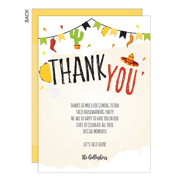 Taco Party Thank You Cards Premium