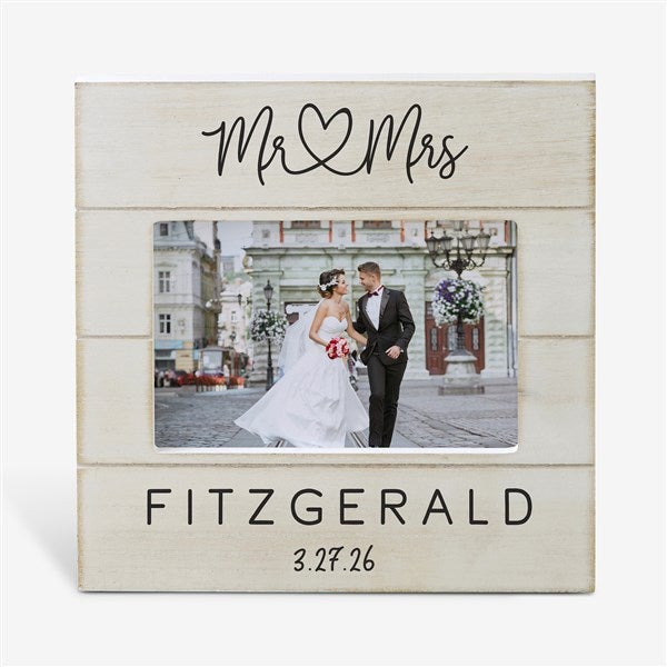 Infinite Love Personalized Wedding Shiplap Picture Frame - 24003
