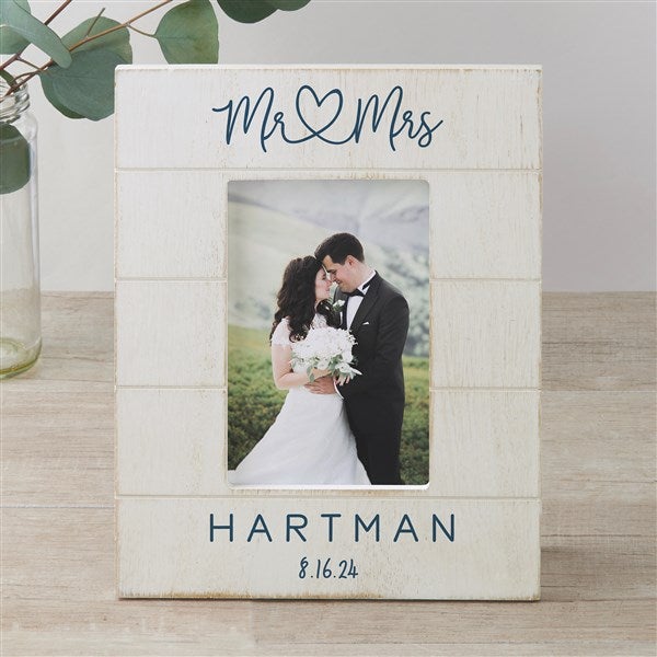 Infinite Love Personalized Wedding Shiplap Picture Frame - 24003