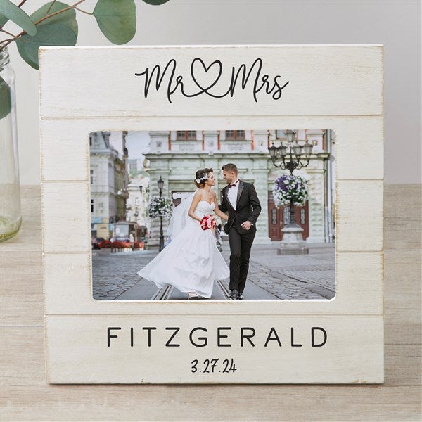 Infinite Love Personalized Wedding Shiplap Picture Frame - 24003