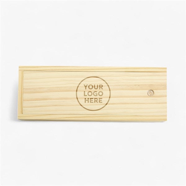 Personalized Logo Wood Wine Box  - 24050