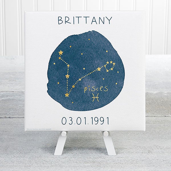 Zodiac Sign Virgo Custom Astrology Zodiac Canvas Wall Art