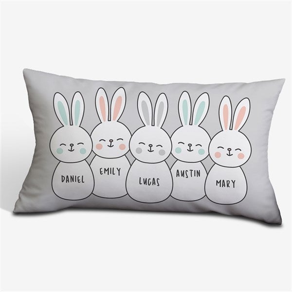 Bunny Family Personalized Throw Pillows - 24126