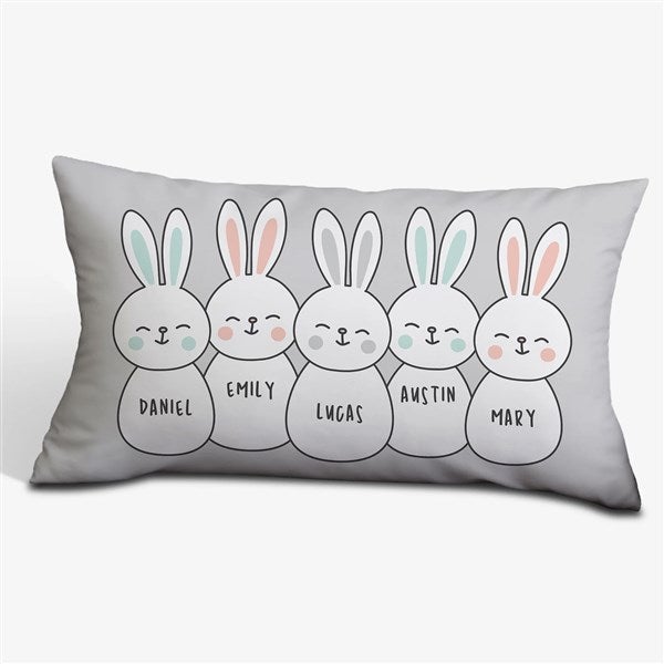 Bunny Family Personalized Throw Pillows - 24126