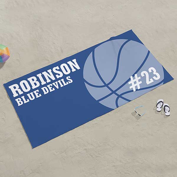 Basketball Personalized Beach Towel - 24162