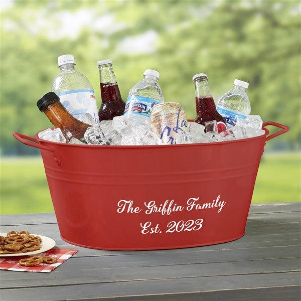 Personalized Beverage Tub - Family Name - 24165
