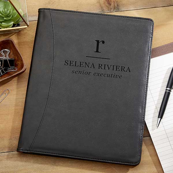 Initial Monogram Personalized Full Pad Portfolio - 24168