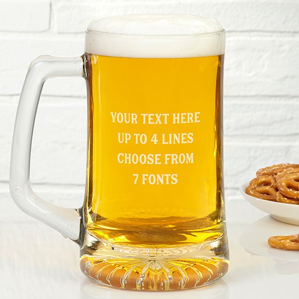 Personalized Beer Glasses - Add Any Text - 24174