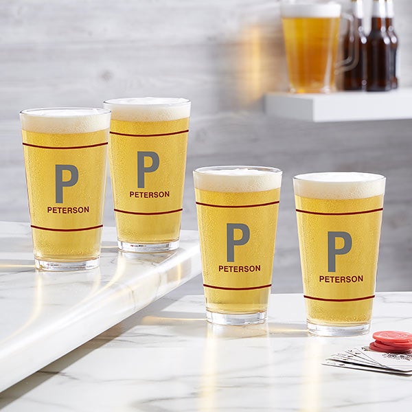 Initial & Name Personalized Everyday Drinking Glasses - 24188