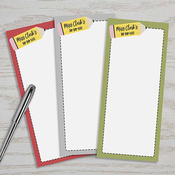 Teacher Icon Pencil Personalized Notepads - Set of 3 - 24224