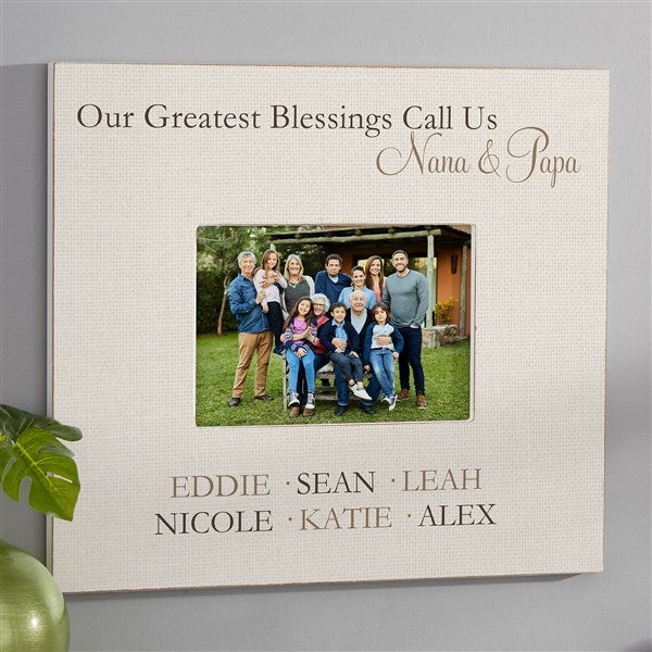 Greatest Blessings Personalized Grandparents Box Picture Frame - 24229