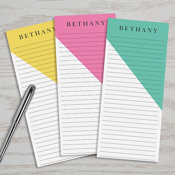 Color Blocks Personalized Lists Notepads - 24250