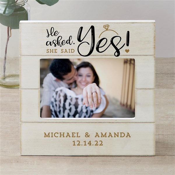 Personalised Photo Frame Marriage Proposal Engagement Gift He/she Said Yes 