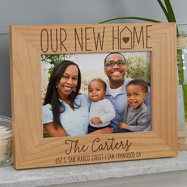 Personalized 4x6 Horizontal Wood Picture Frames - Simplicity