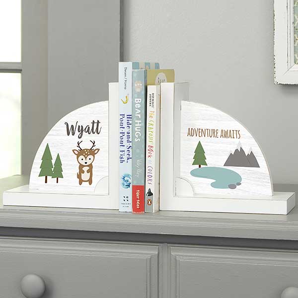 Personalized Bookends For Kids - Woodland Adventure - 24278