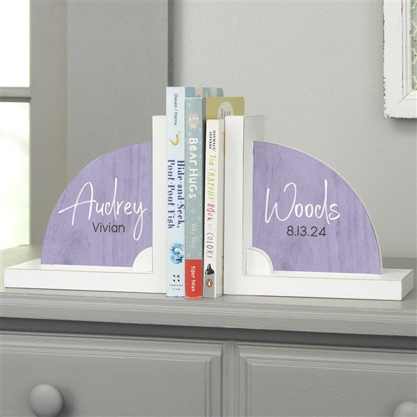 Elegant Baby Personalized Nursery Bookends