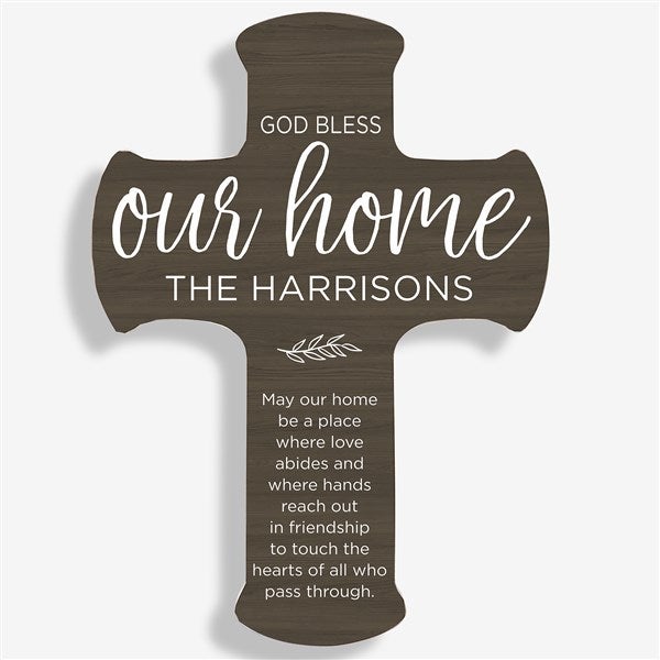 God Bless Our Home Personalized Wall Cross - 24290