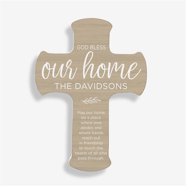 God Bless Our Home Personalized Wall Cross - 24290