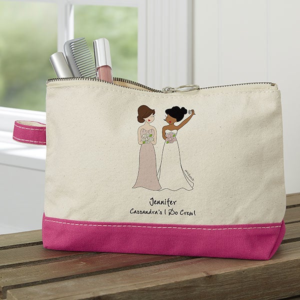 Personalized Bridal Party Makeup Bags by philoSophie's - 24315