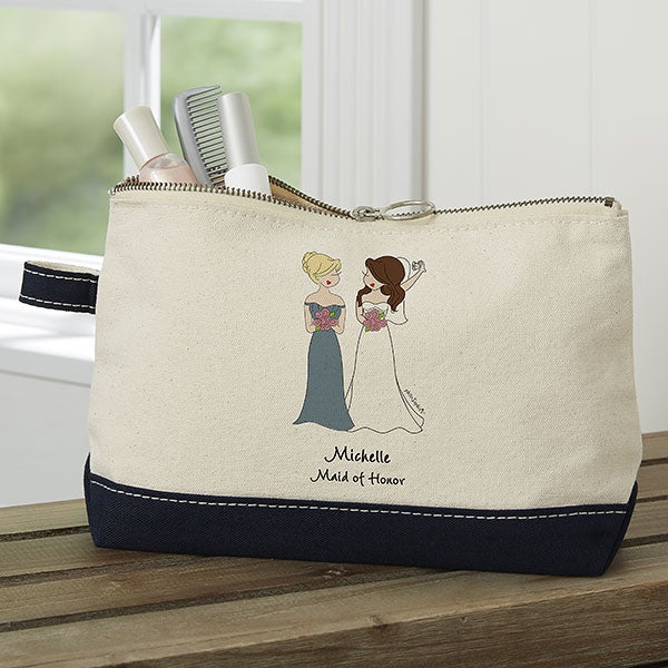 Personalized Bridal Party Makeup Bags by philoSophie's - 24315
