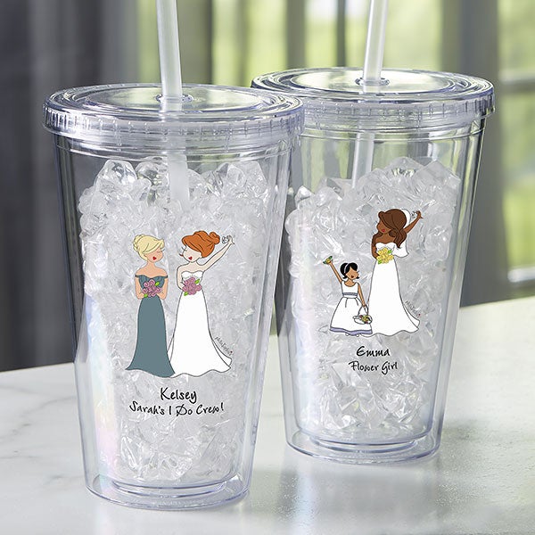 Personalized Acrylic Insulated Tumblers With Lid & Straw