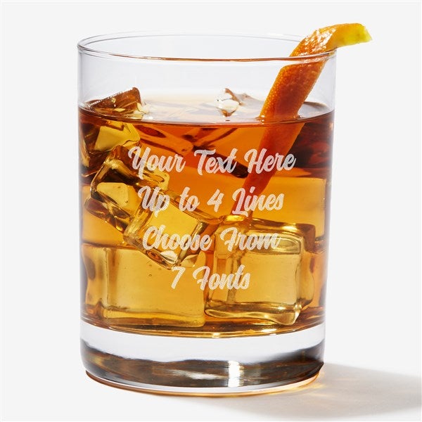 Personalized Whiskey Glasses - Add Any Text - 24321