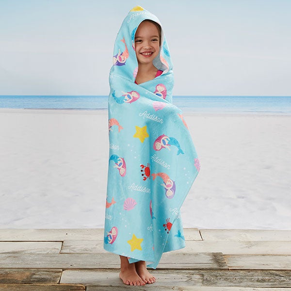Mermaid hooded towel custom towel 