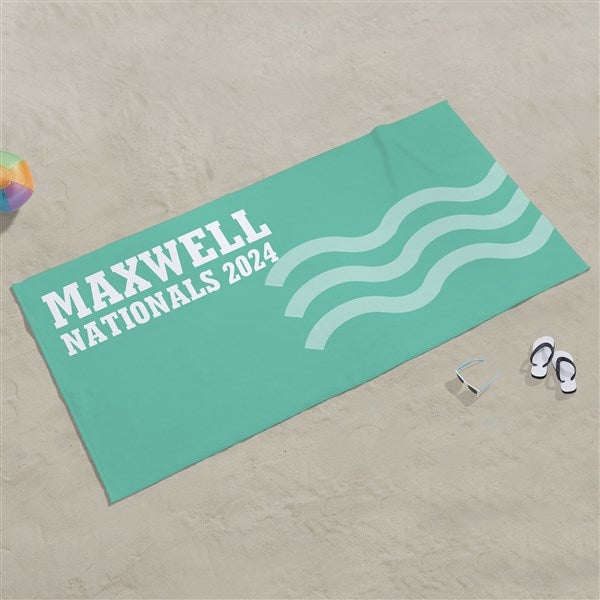 Swimming Personalized Beach Towel - 24479