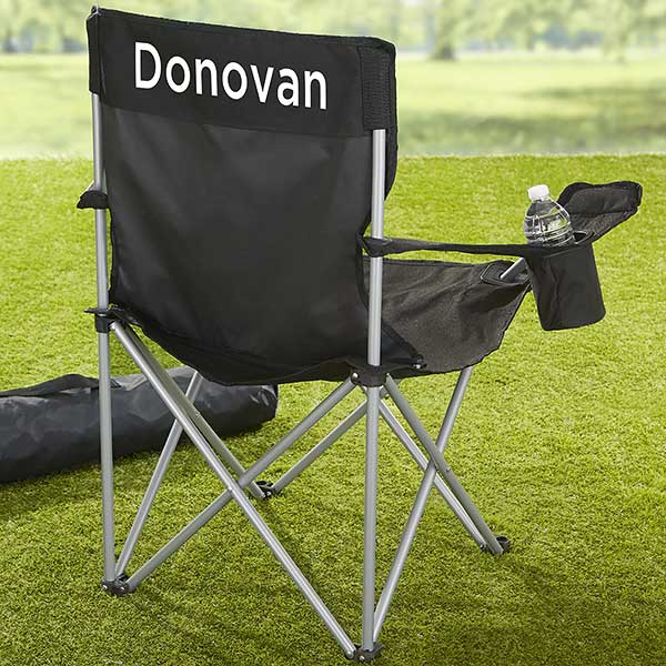 black camping chair