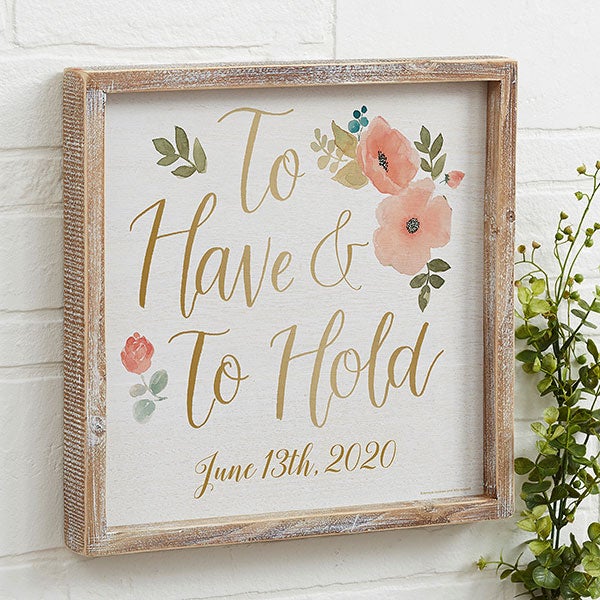 Personalized Wedding Wall Art To Have & To Hold