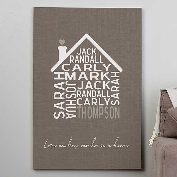 New Home Word Art Personalized Canvas Prints - 24533