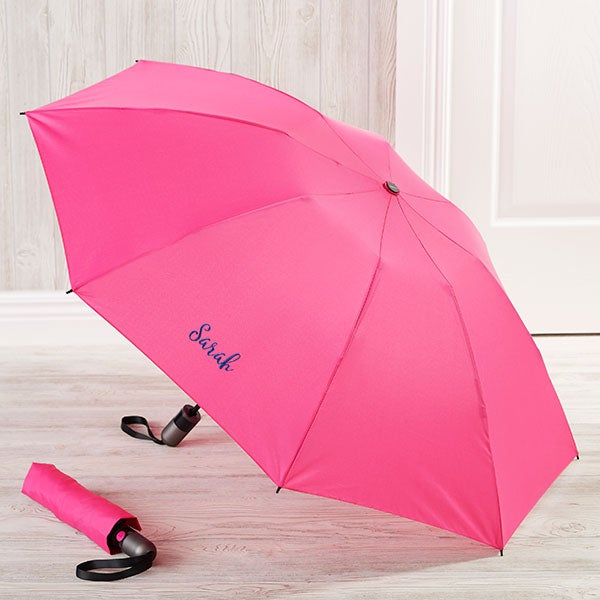 Custom Embroidered UnbelievaBrella Umbrella Hot Pink