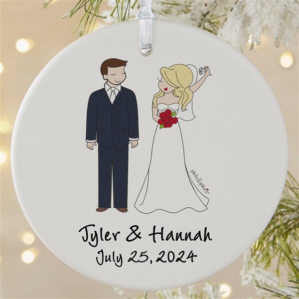 Wedding Couple Personalized Ornaments by philoSophie's - 24565