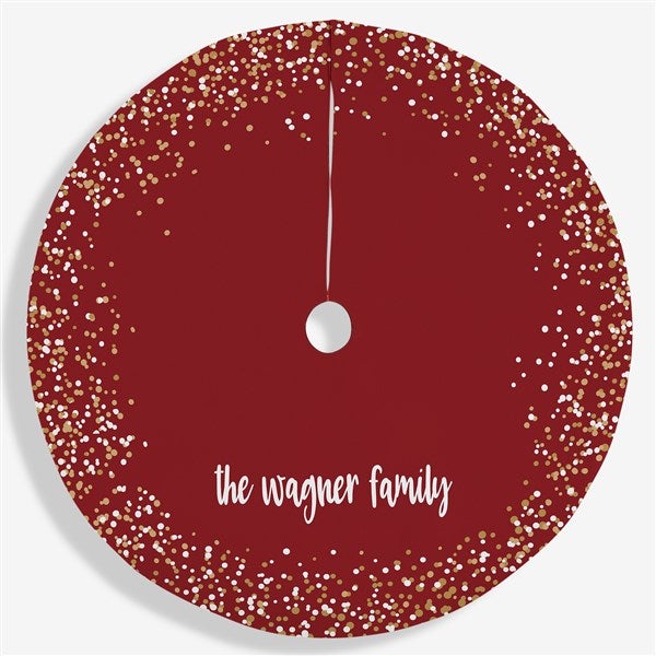 Sparkling Name Personalized Christmas Tree Skirt - 24576
