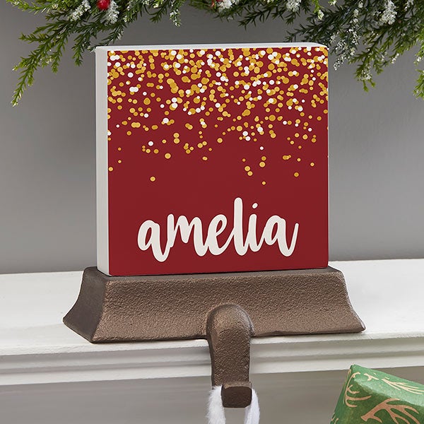 Sparkling Name Personalized Stocking Holders - 24579