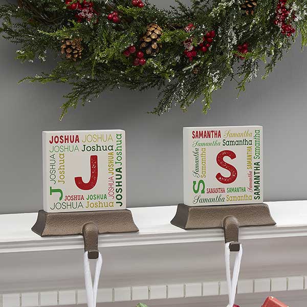 Repeating Name Personalized Stocking Holders - 24580