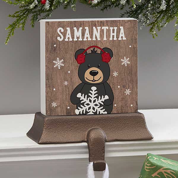 Holiday Bear Family Personalized Stocking Holders - 24581