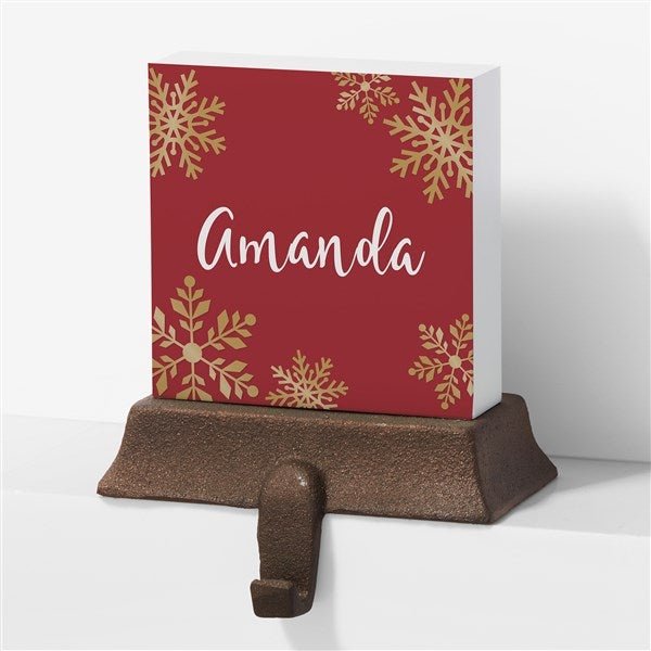 Glistening Snowflake Personalized Stocking Holders - 24582