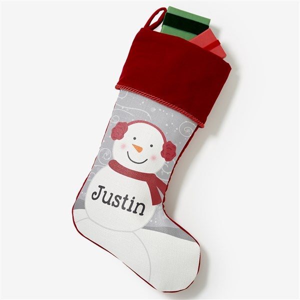 Snowman Family Personalized Christmas Stockings - 24594
