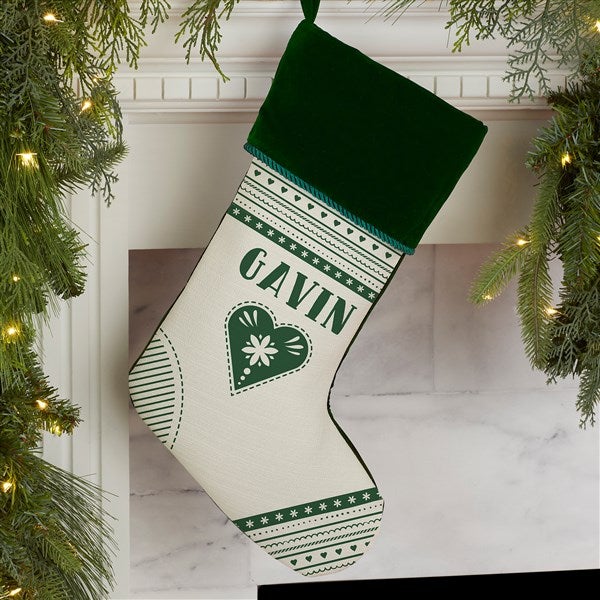 Nordic Noel Personalized Christmas Stockings - 24599