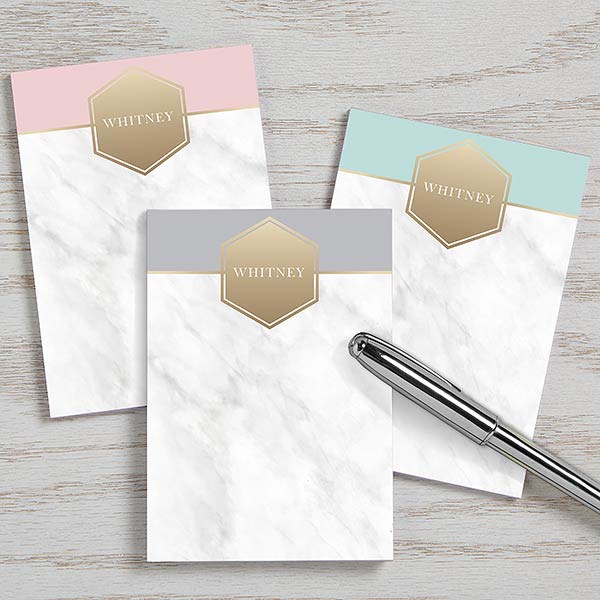Marble Personalized Mini Notepads - Set of 3 - 24608