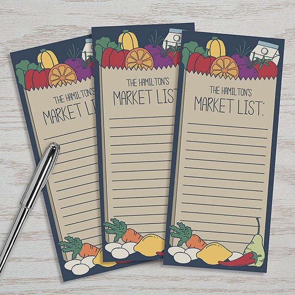 Market Shopping List Personalized Magnetic Notepads - Set of 3 - 24622