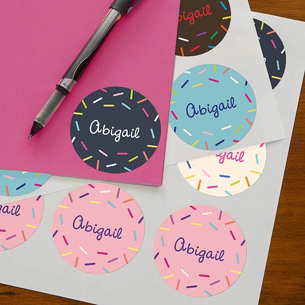 Colorful Sprinkles Personalized Stickers - 24624