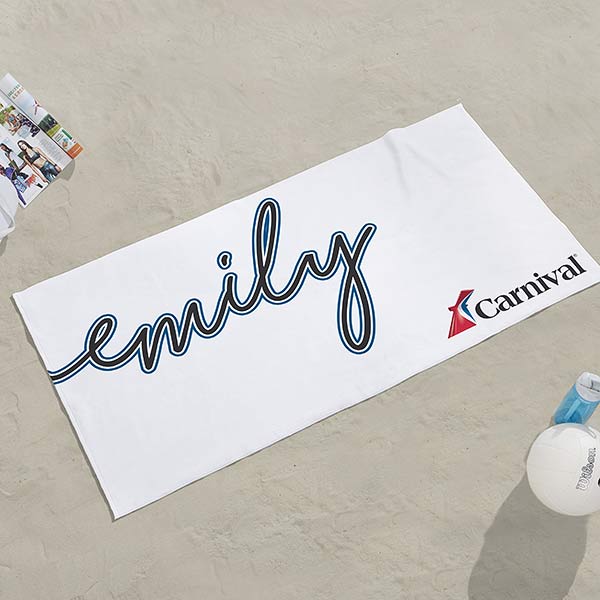 Carnival Personalized Beach Towel