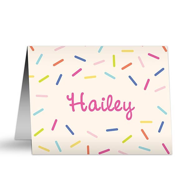 Colorful Sprinkles Personalized Note Cards - 24648