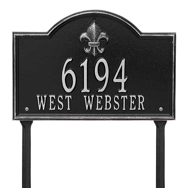 Bayou Vista Personalized Aluminum Lawn Address Signs - 24663