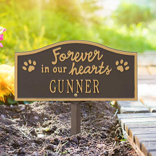 Personalized Dog Memorial Yard Sign - Forever in Our Hearts - 24671