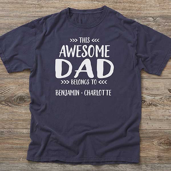 This Awesome Dad Belongs To Personalized Clothes - 24708