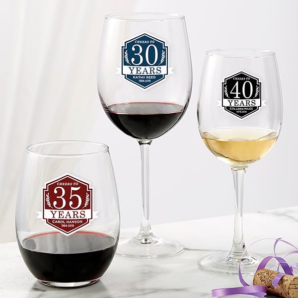 Personalized Retirement Wine Glasses